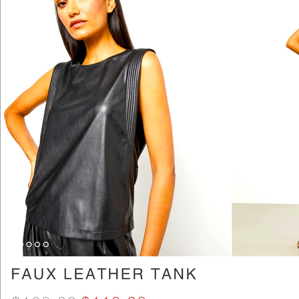 NWT BCBG FAUX LEATHER TANK